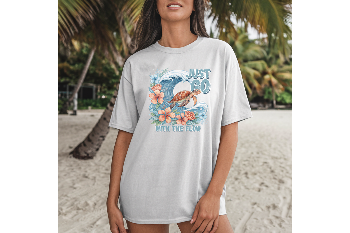 Floral Sea Turtle PNG, Nautical, an Illustration by TatiMockup (Photo 3 of 7)