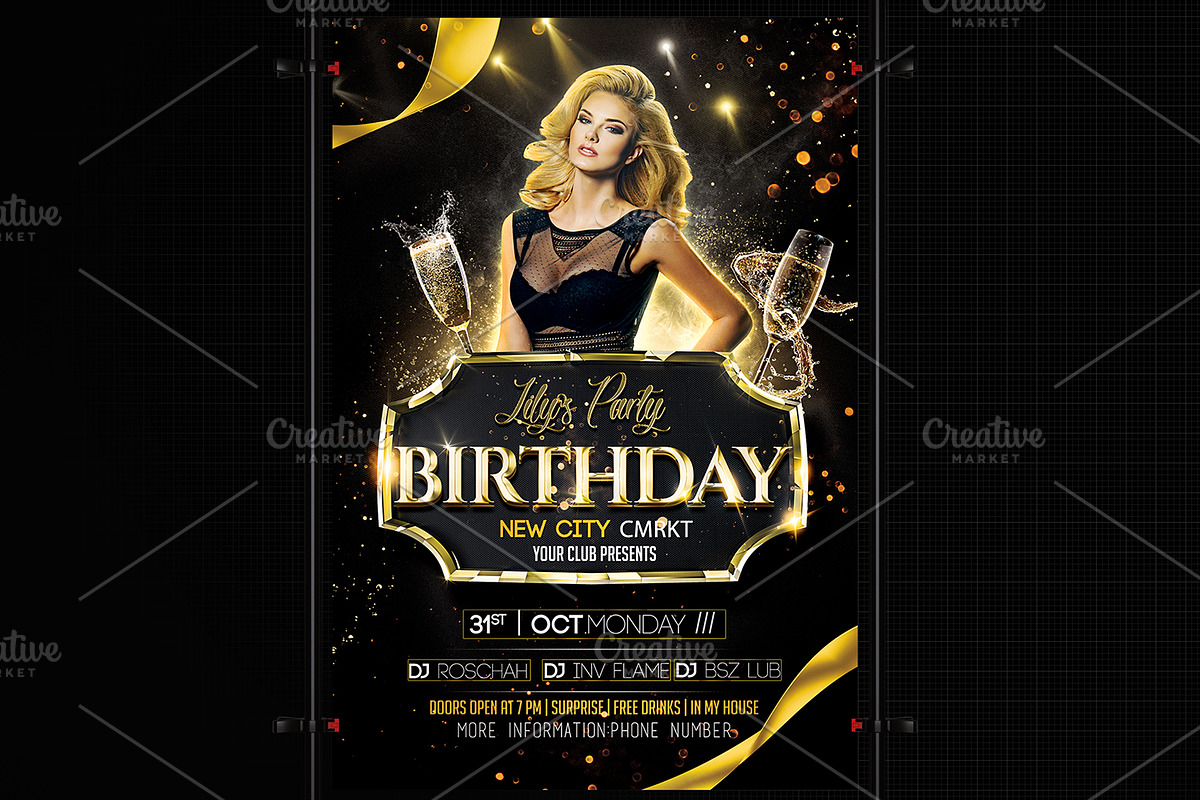 Birthday Flyer, a Flyer Template by Basez Flyers (Photo 4 of 5)
