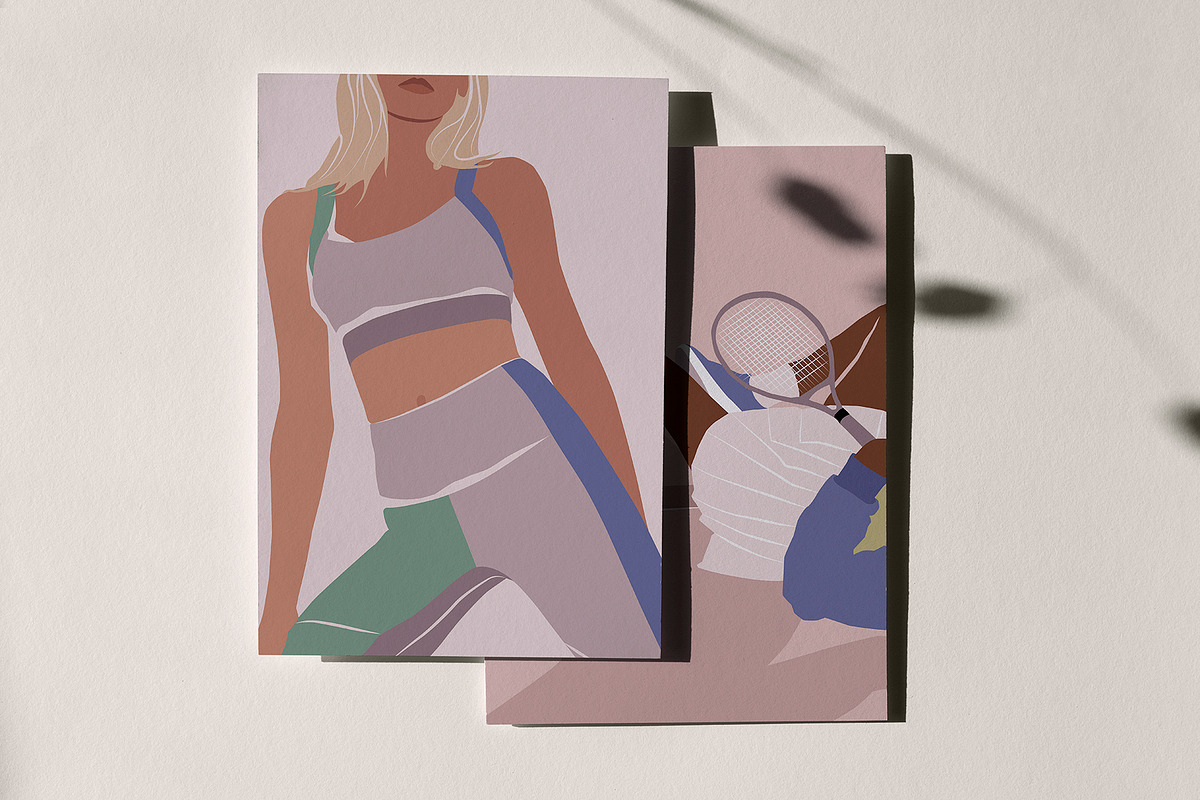 Sporty Girls Illustration set, a Healthcare Illustration by TiriCo (Photo 2 of 11)