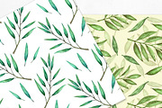 Watercolor Green Leaves, a Healthcare Illustration by Color_Brush (Thumbnail 5 of 8)