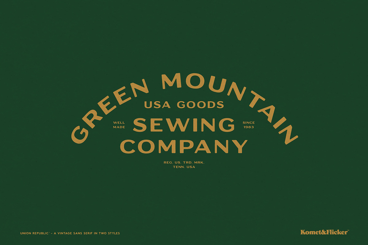 Union Republic, a Sans Serif Font by Komet & Flicker (Photo 8 of 12)