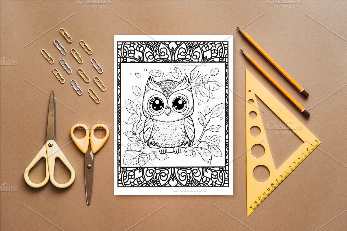 100 Cute Animals Coloring Pages, an Animal Illustration by Blue Digital Studio (Photo 3 of 5)