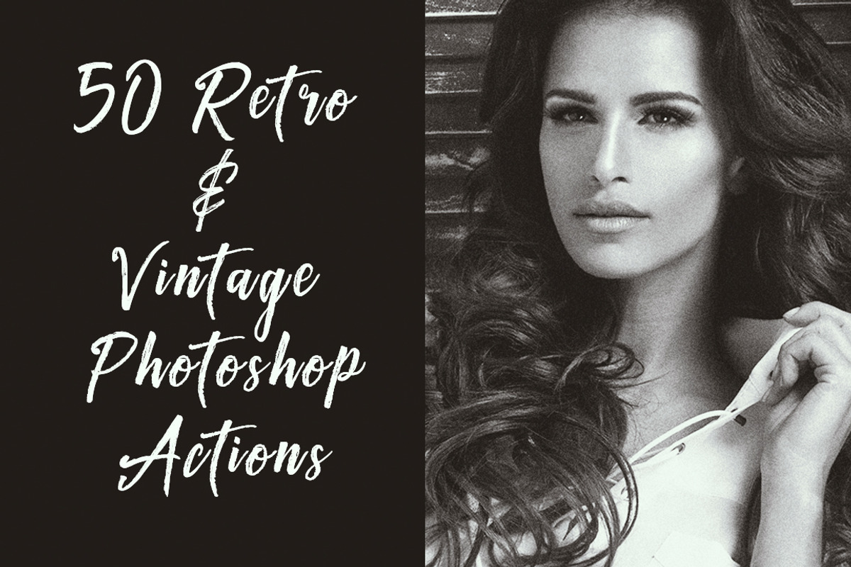 50 Retro & Vintage Photoshop Actions, an Action Add-On by Studio Retouch (Photo 1 of 21)