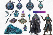 Witch hunters clipart Set, a Person Illustration by ThatsDesignArt (Thumbnail 5 of 10)