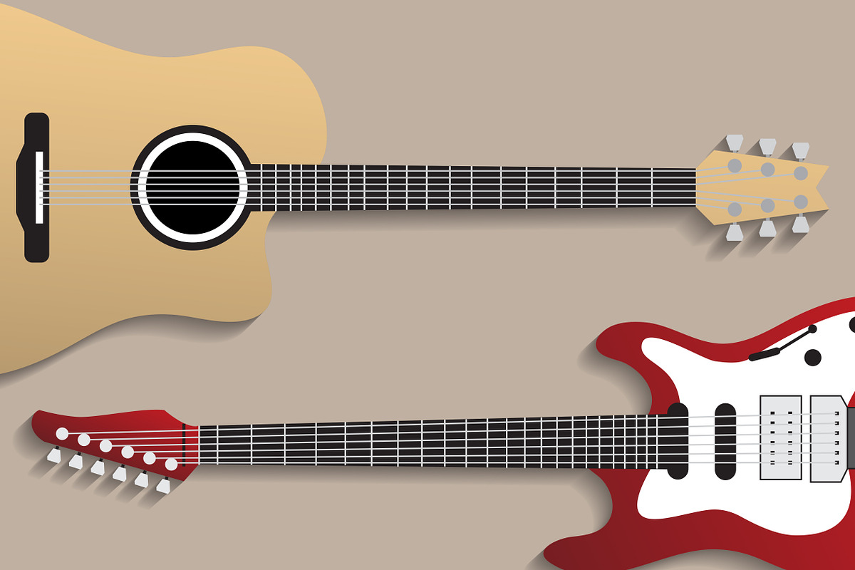 Vector guitars set, an Object Graphic by iconerstock (Photo 4 of 10)