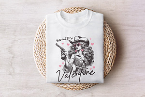 Howdy Valentine Png, Retro