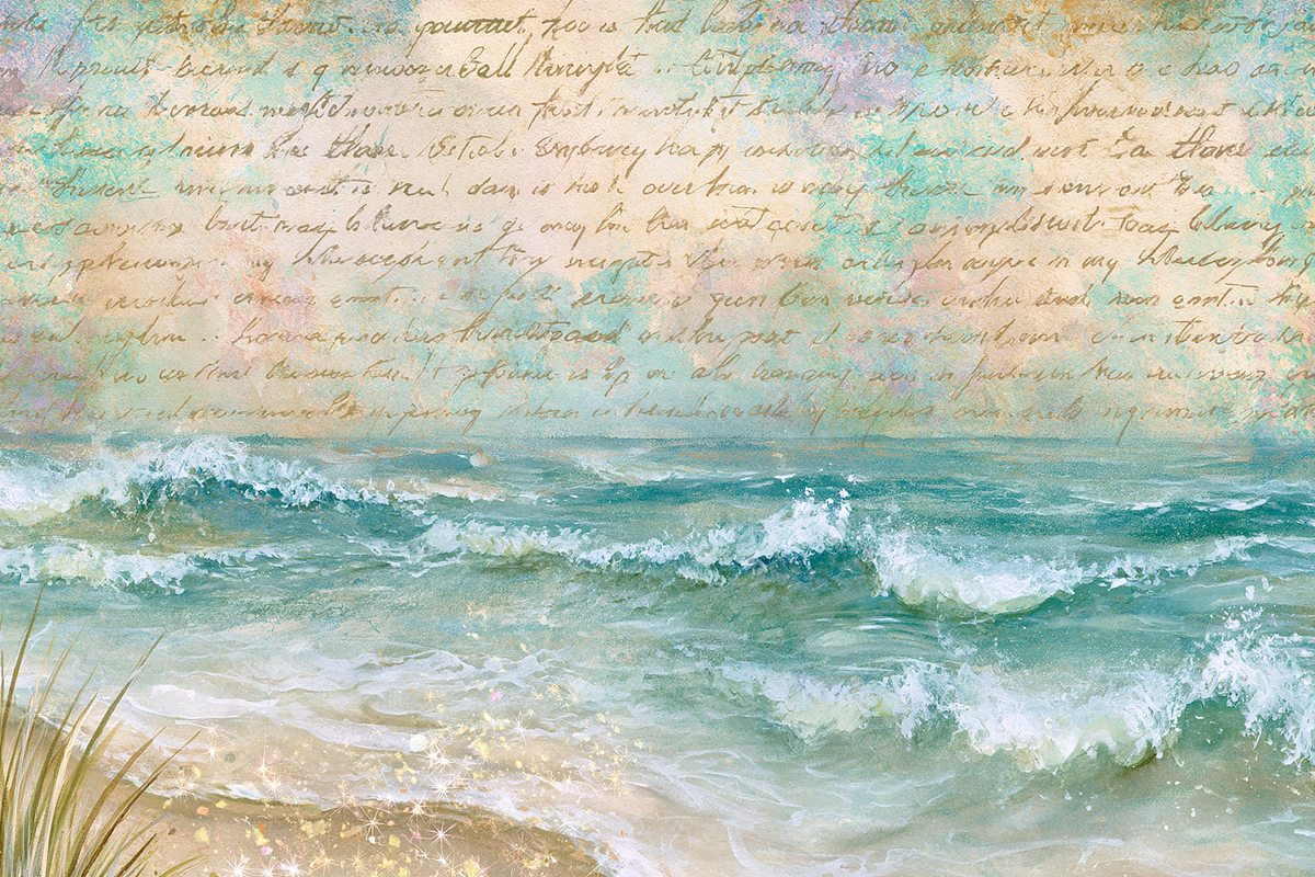 Sea Glass Junk Journal Paper, a Background Graphic by Printable Treasure (Photo 2 of 3)