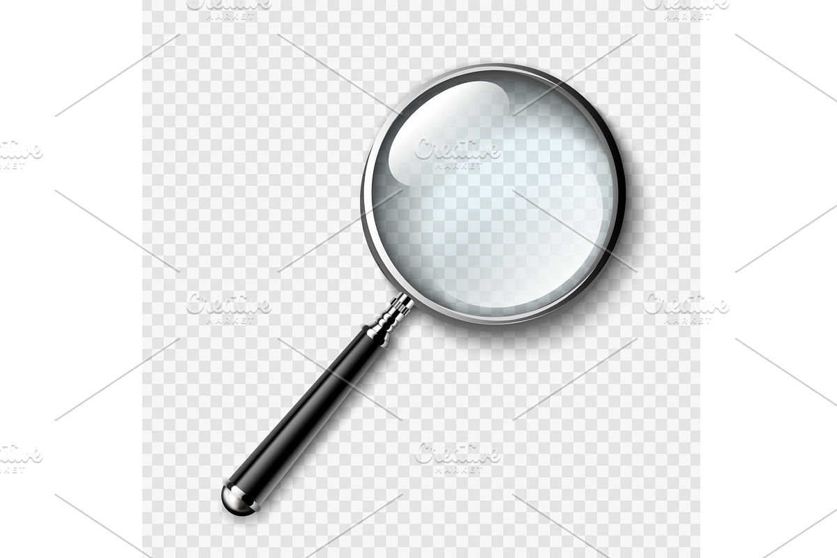 Magnifying Glass Transparency, an Illustration by pikepicture