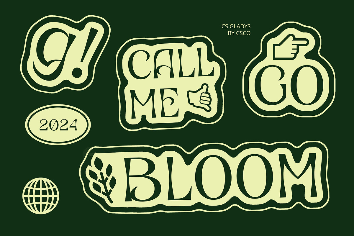 CS Gladys – Reverse Contrast Font, a Sans Serif Font by Craft Supply Co. (Photo 3 of 8)