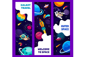 Galaxy Space Banners, Kid Astronaut