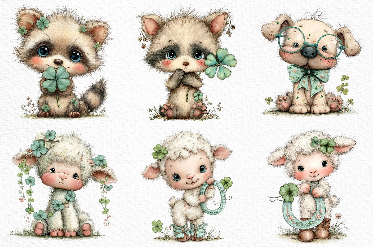 St. Patrick’s Day Animal Bundle Clip, an Illustration by Craft Nest (Photo 4 of 11)