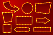 Vector Retro style light letters, a Decorative Illustration by Tashal (Thumbnail 7 of 15)