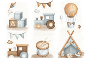 NEWBORN baby illustration & patterns, an Object Illustration by Linerisyart (Thumbnail 3 of 17)
