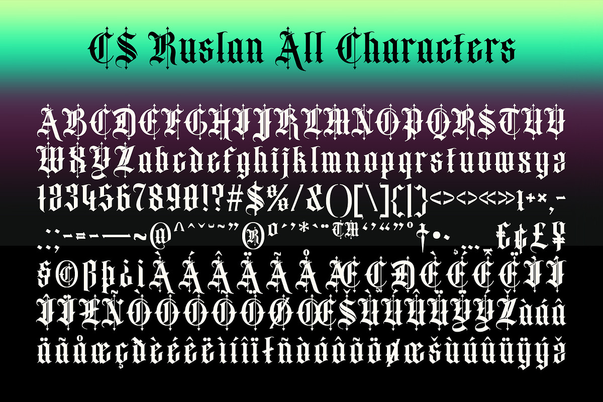 CS Ruslan – Blackletter Font, a Blackletter Font by Craft Supply Co. (Photo 8 of 8)