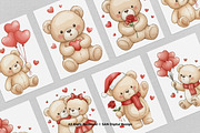 15 Bundle Watercolor Love Bear Wild, an Animal Illustration by Morspective (Thumbnail 3 of 8)