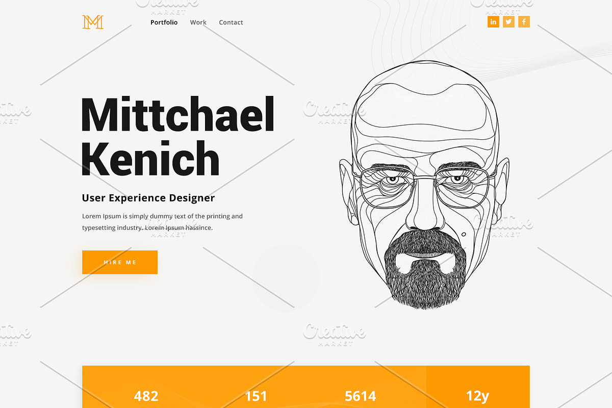 Personal Portfolio Template, a Landing Page Template by Sujun Baidyaa (Photo 2 of 3)
