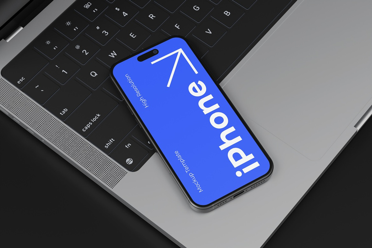 Realistic iPhone Mockup, an iPhone Mockup by Graphic Deal (Photo 3 of 5)