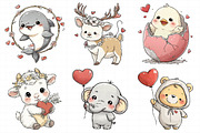 Alentine Whimsical Animals Set, an Illustration by Daily.Designs (Thumbnail 4 of 7)