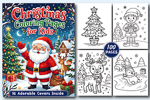 Christmas Coloring Pages for Kids, a Seasonal Illustration by Design Station