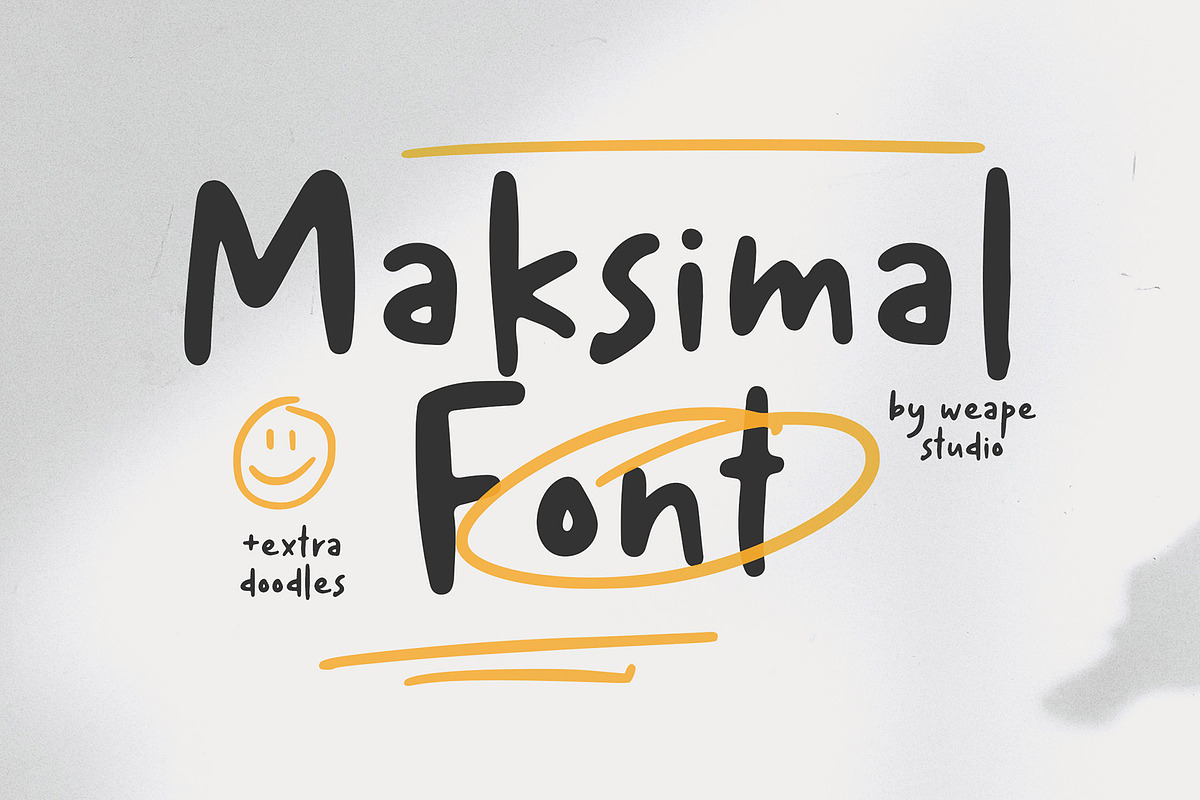 Maksimal Handwritten Font, a Sans Serif Font by Weape Studio (Photo 1 of 11)