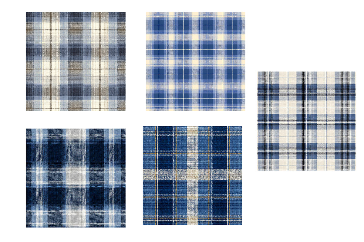 Blue Tartan Patterns, a Texture Illustration by Designworld (Photo 4 of 6)