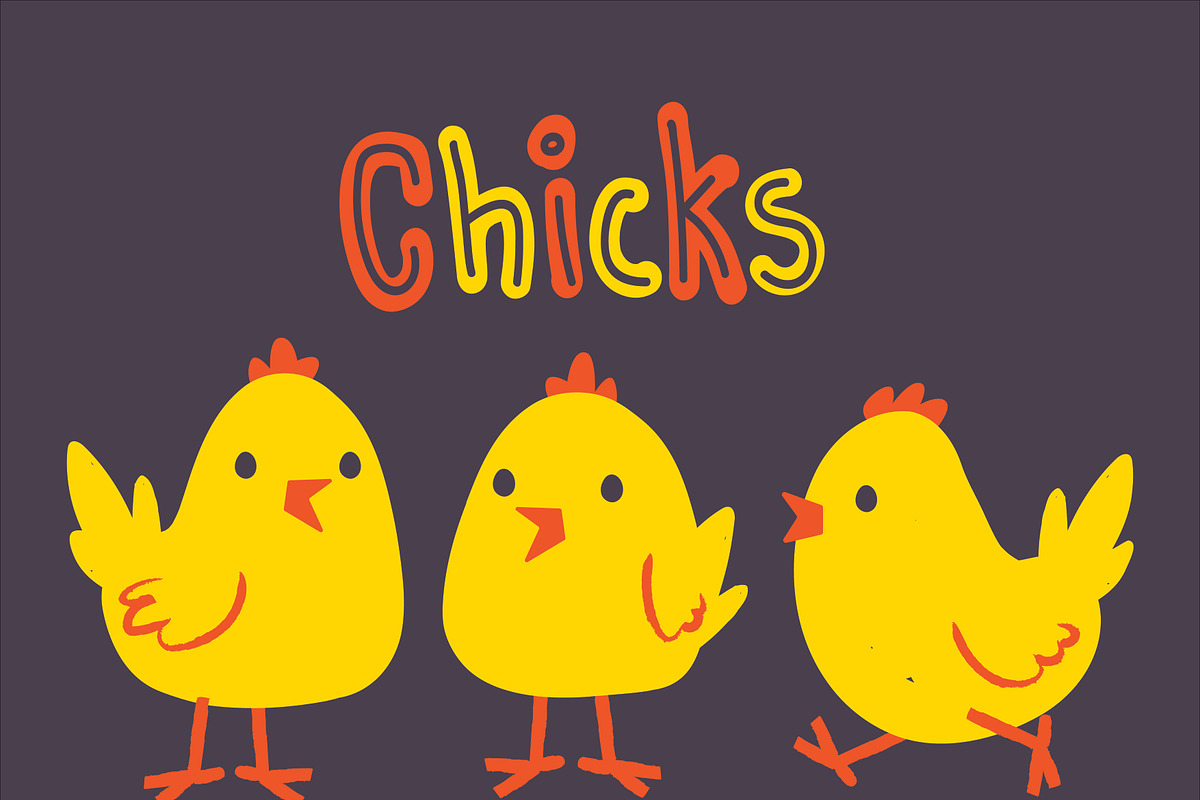 Chicken Cartoon Set, an Animal Illustration by Do2design