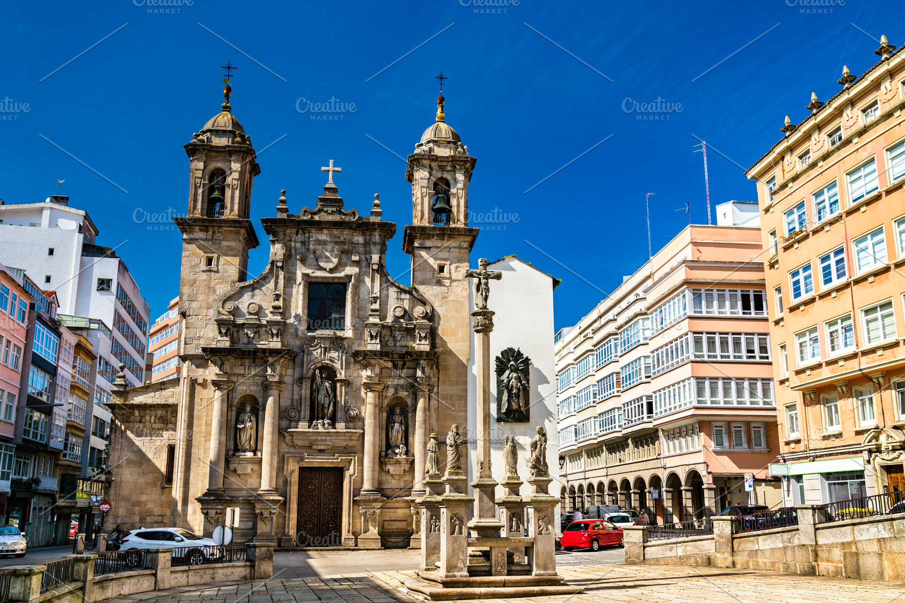 San Jorge Church in A Coruna, Spain, an Architecture Photo by Leonid Andronov
