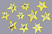 Groovy star characters, an Illustration by Anastasiya Klempach (Thumbnail 2 of 4)