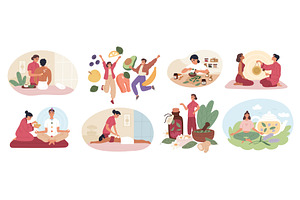 Alternative medicine. People, an Object Illustration by YummyBuum