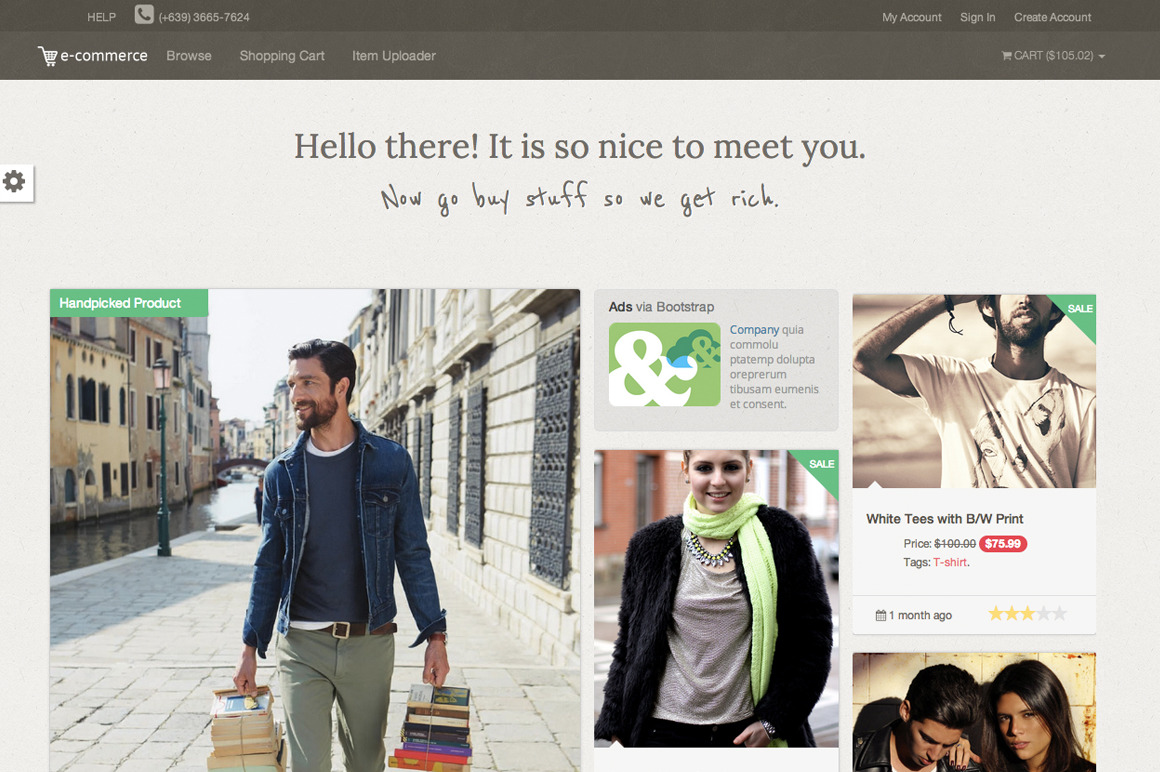 Ecom  Online Shop Template by Erwinagpasacom  Creative Market