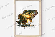 Fishing Double Exposure PNG png, a Seasonal Illustration by Designworld (Thumbnail 3 of 4)