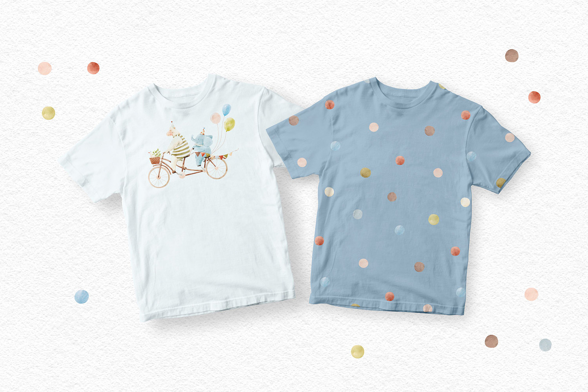 Cute Watercolor Circus Set, an Animal Illustration by Lembrik's Artworks (Photo 6 of 6)