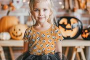 Halloween Kids Tshirt Mockup, a Shirt Mockup by LinnestCreative (Thumbnail 2 of 5)