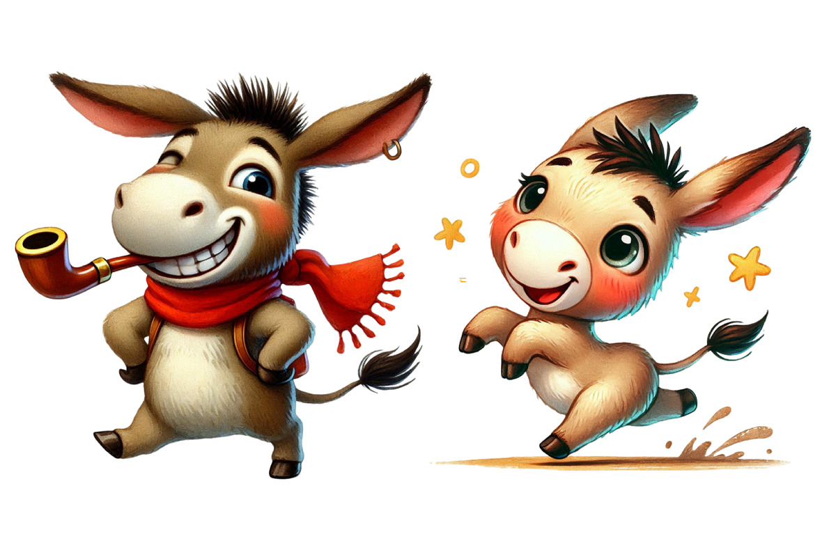 Funny Cartoon Donkey Sublimation Bun, an Illustration by Sublimation Artist (Photo 5 of 6)