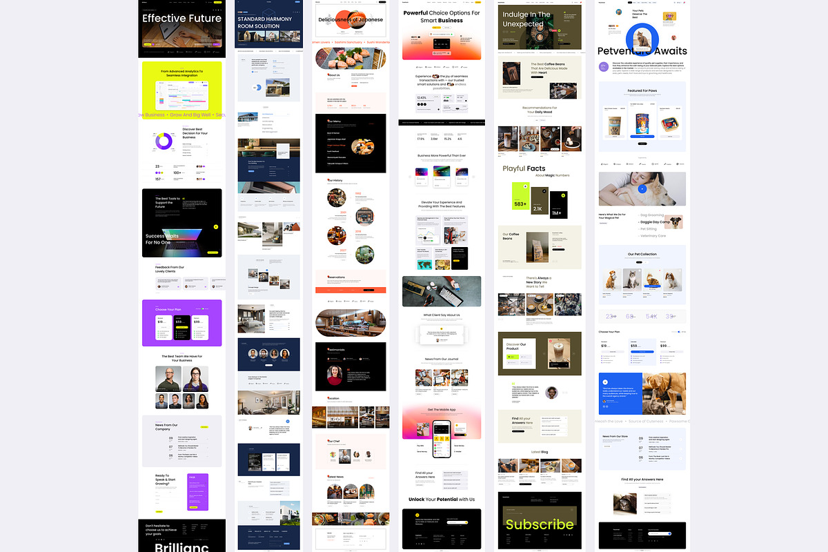 Modern Landing Page & Website UI Kit, an UI Kit Template by flr.24 (Photo 2 of 2)