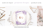 Rose Gold Geometric Watercolor, an Illustration by Essem Creatives (Thumbnail 3 of 6)