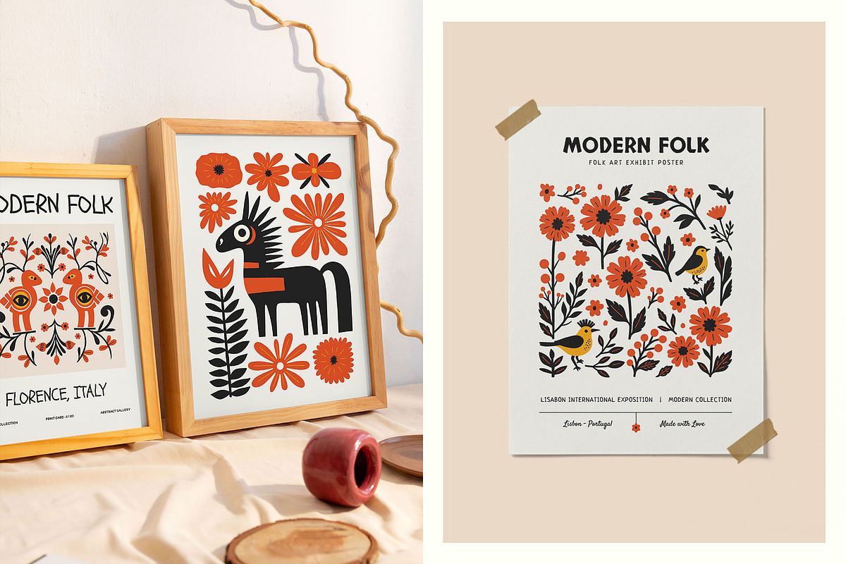 Modern Folk | Wall Art Creator, an Object Graphic by Leleka.Store (Photo 7 of 20)
