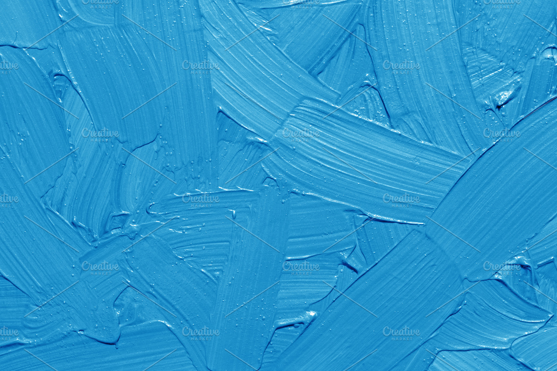 blue oil painting brush strokes, an Abstract Photo by AlexZaitsev