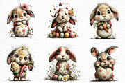 Whimsical Easter Bunny Clipart Png, an Illustration by Craft Nest (Thumbnail 5 of 11)