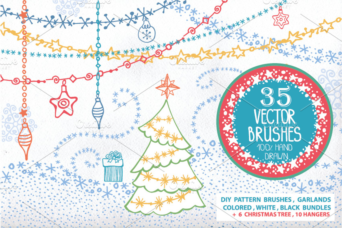 Christmas holiday brushes, a Brush Add-On by Tatianakost49 (Photo 1 of 7)