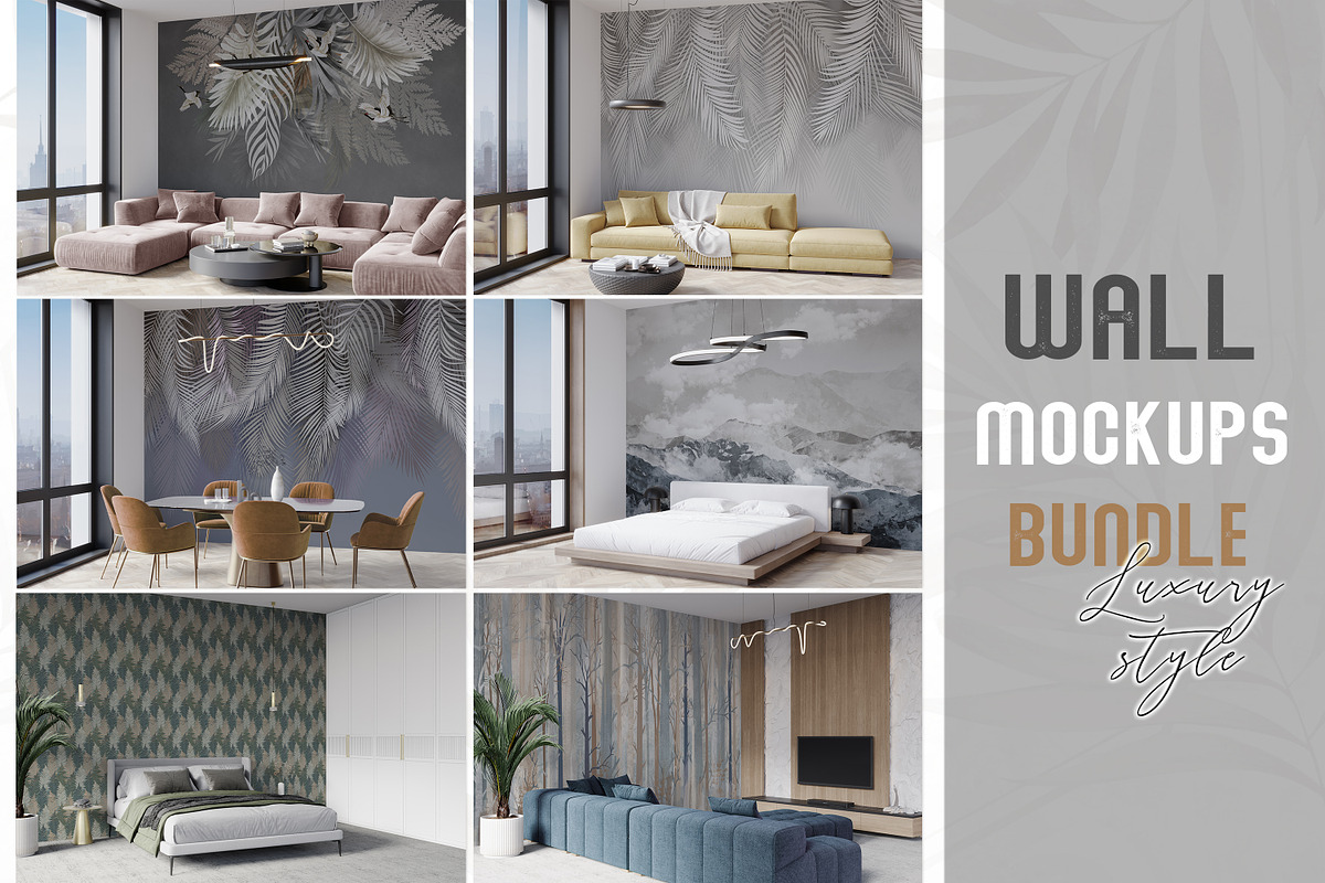 Wallpaper mockup bundle | Discount, a Household Mockup by Hunny Badger (Photo 1 of 7)