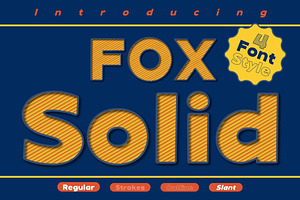 Fox Solid: 4 Font Style, a Symbol Font by Fox7 By Rattana