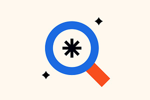 Money search flat illustration