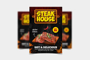 Steak BBQ Fast Food Flyer Template, a Flyer Template by Yunus Ahmad (Thumbnail 2 of 3)