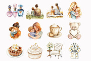Watercolor Mothers Day ClipArt, an Illustration by Design Market (Thumbnail 3 of 4)