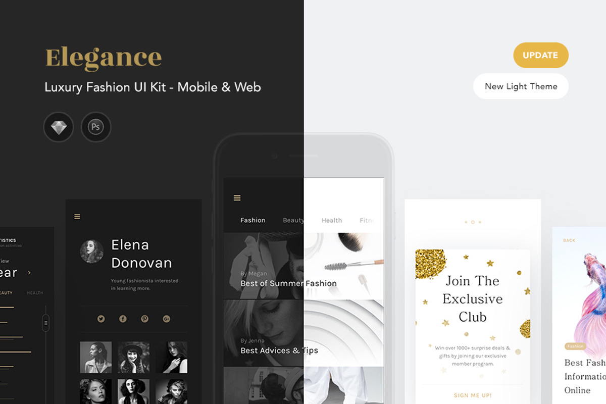 Elegance - Luxury Fashion UI Kit, an UI Kit Template by Nimart (Photo 1 of 4)