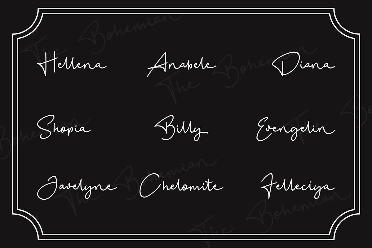 The Bohemian 2 Signature Font UPDATE preview 6