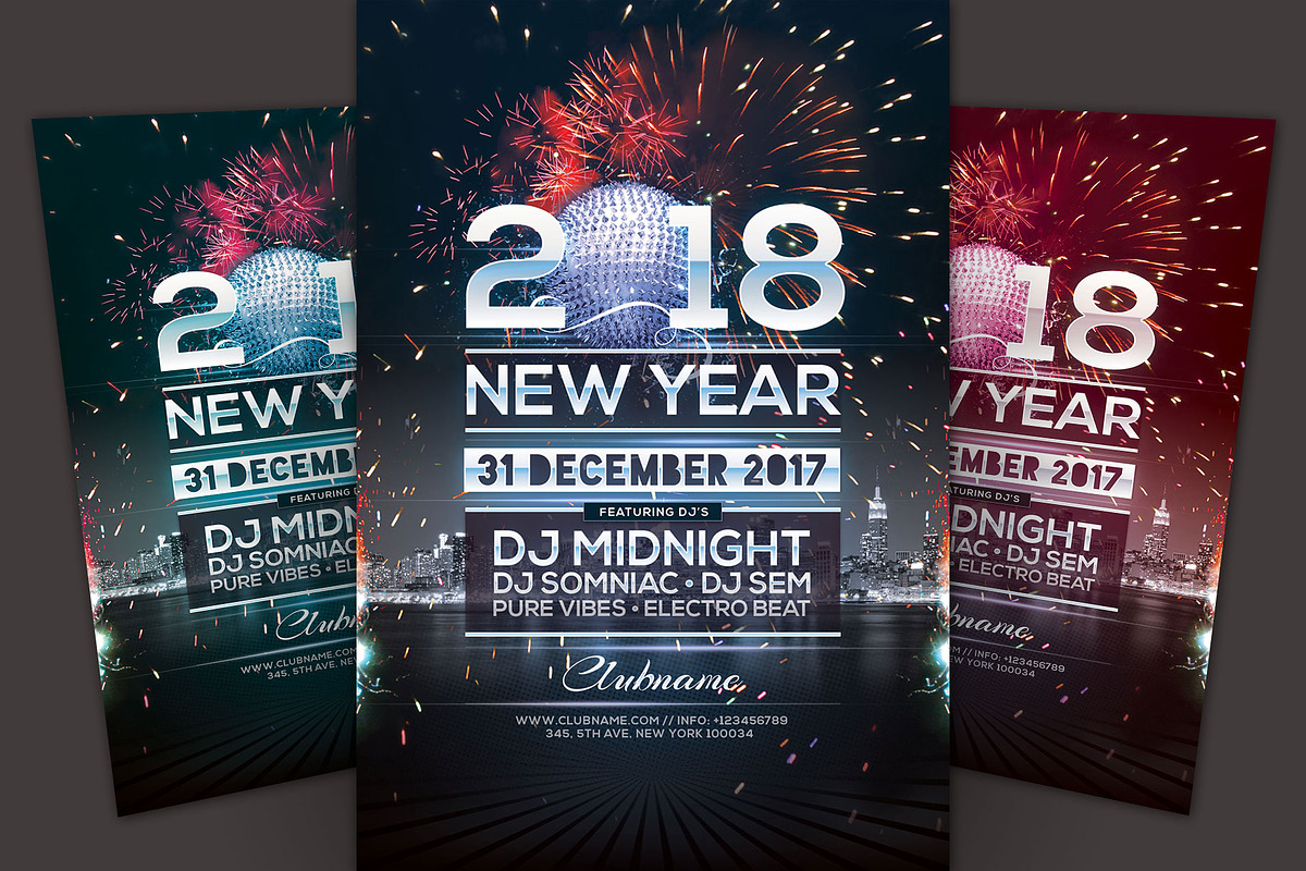 New Year Flyer, a Flyer Template by styleWish