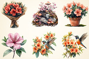 Spring Azalea Flower Clipart, a Work Illustration by OK Design (Thumbnail 4 of 4)