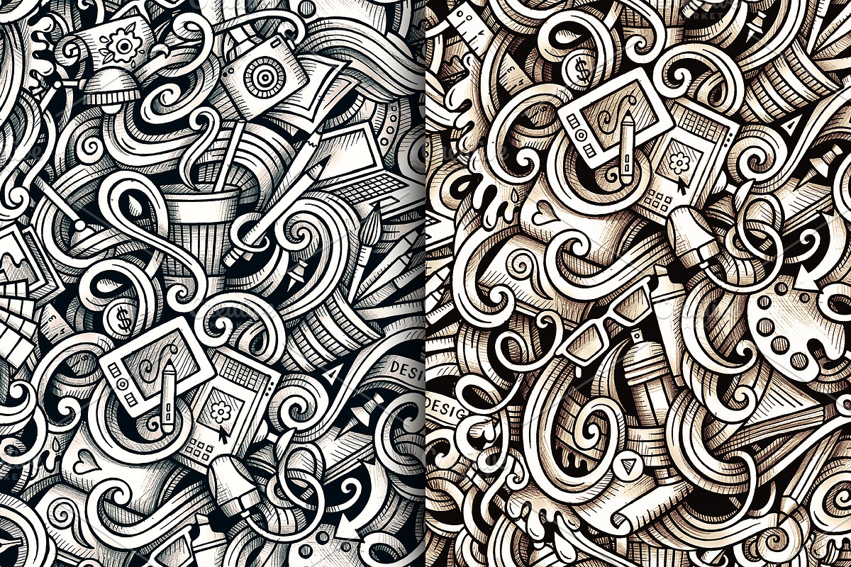 Design Graphics Doodles Patterns, an Object Illustration by BALABOLKA (Photo 3 of 6)